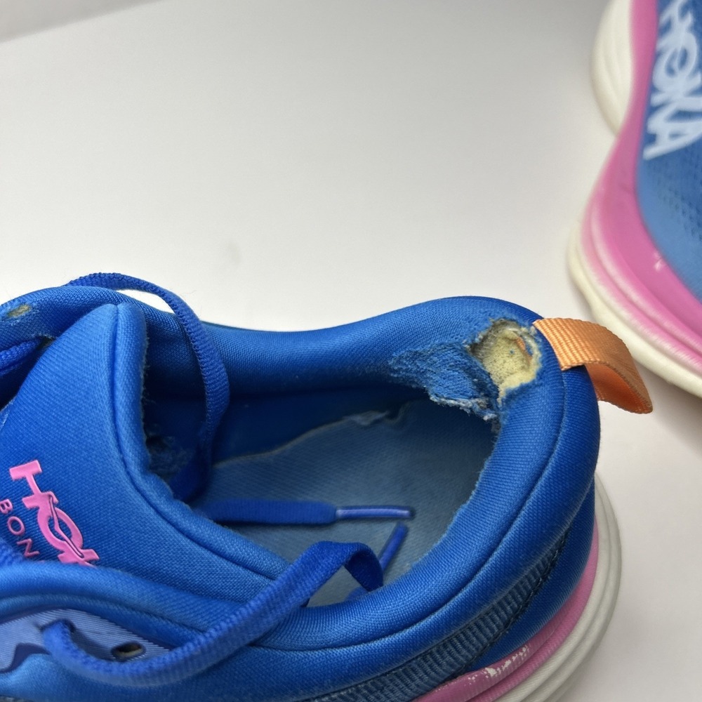 Size 9 B WOMENS Hoka Bondi 8 Coastal Sky Blue Pink - Picture 15 of 16